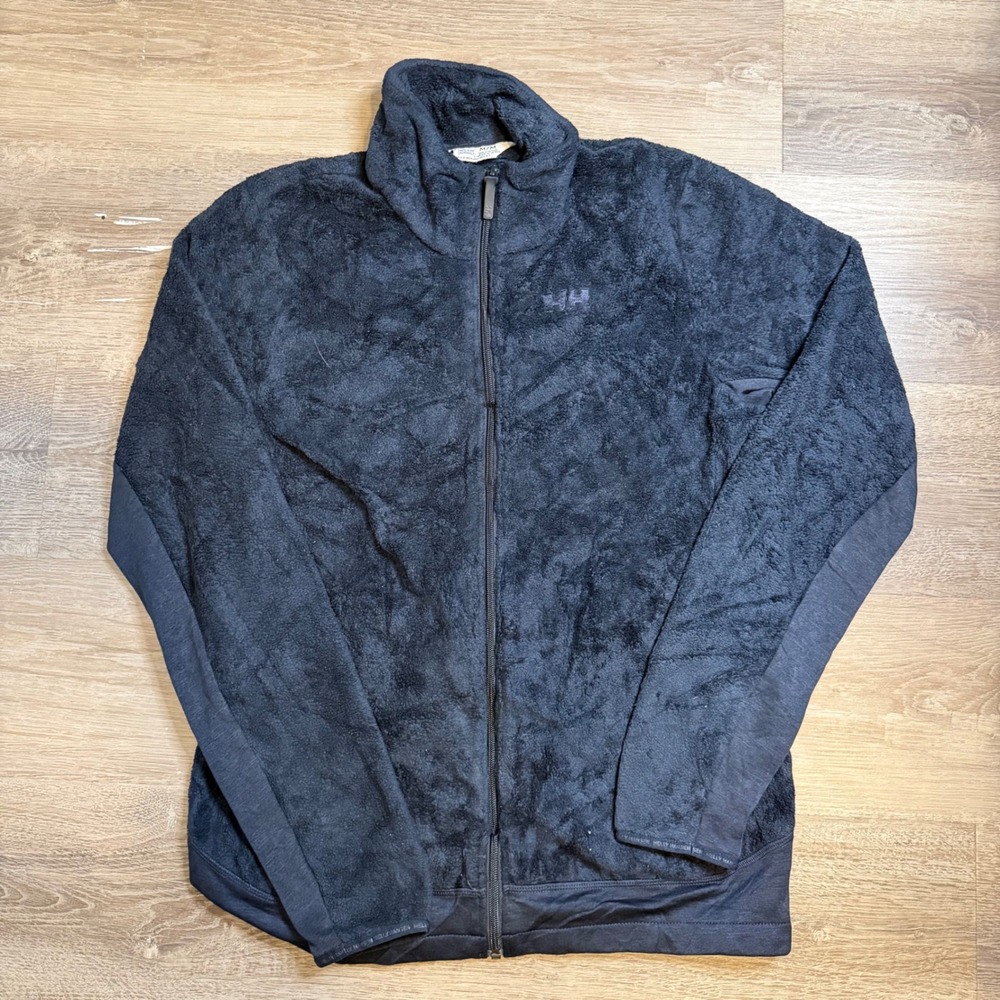 Helly Hansen Mens Navy Blue High Pile Full Zip Fleece Jacket Mock Neck Size M